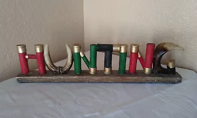 Hunting Shotgun Shells Antlers Standing Hunter Sign Desk Table Display • $40