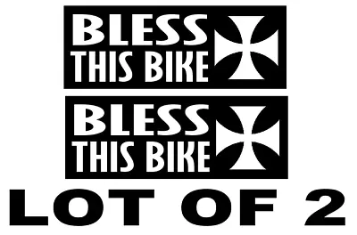 2 BIKE BLESSING STICKERS MALTESE IRON CROSS For Christian Biker Helmet LOT OF 2 • $1.49