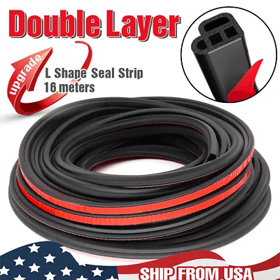 16M L-Shape Car Guard Car Door Trunk Seal Strip Rubber Edge Weather Striping • $19.89