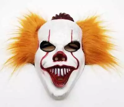 Horror IT Clown Halloween Mask Pennywise Scary Face Party Cosplay Horror Costume • £5.99
