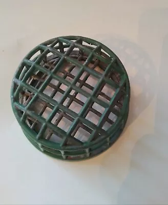 Vintage Metal Wire Cage Green Flower Frog 1940s • $15