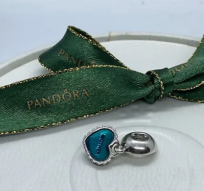 Pandora Mother Dangle Charm Silver & Blue Enamel 790950EN27 Authentic Only One • $39