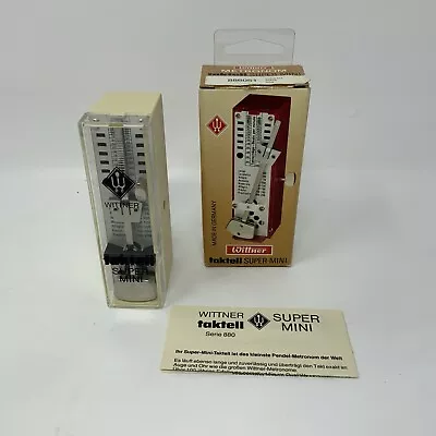 Wittner Taktell Super-Mini Metronome Made In Germany Model 880 In Box • $34.99