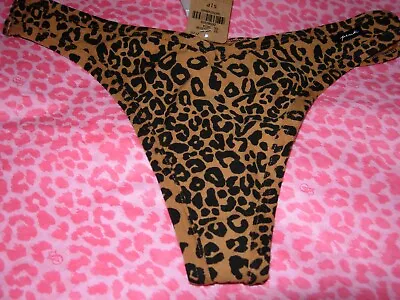 $11.99 • Buy Victorias Secret PINK Sexy Thong String V-Cut LOGO Cheetah Animal NWT
