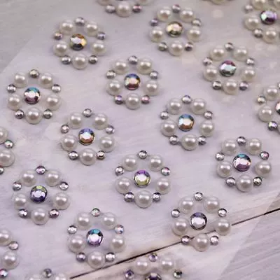 Pot Pourri Self Adhesive Rhinestone Gems (24 Per Sheet) For Card Making & Crafts • £2.99