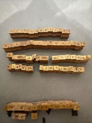 75 Vintage SIGN &PRICE MARKERS Antique Store Rubber Stamp Set Alphabet & Numbers • $32.50