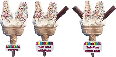 Ice Cream Van Sticker Ice Cream Cone Flake Whippy Sprinkles Decal See Variations • £11.25