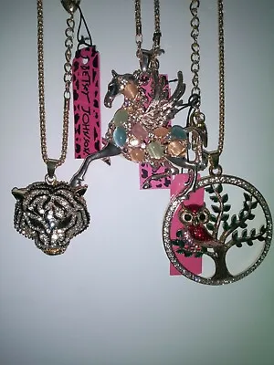 $17 • Buy Betsey Johnson Inspired Owl/Leopard/Pegasus Necklaces