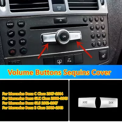 For Mercedes Benz C E GLK CLS ML Class Accessories Volume Buttons Sequins Cover • $8.79