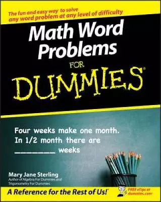 Math Word Problems For Dummies - Paperback By Sterling Mary Jane - VERY GOOD • $4.80