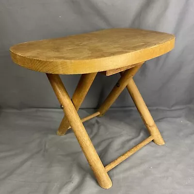 VTG 1950s NEVCO Fold N Carry Stool Milking YUGOSLAVIA Collectible 12”x 8.5”x9.5  • $25