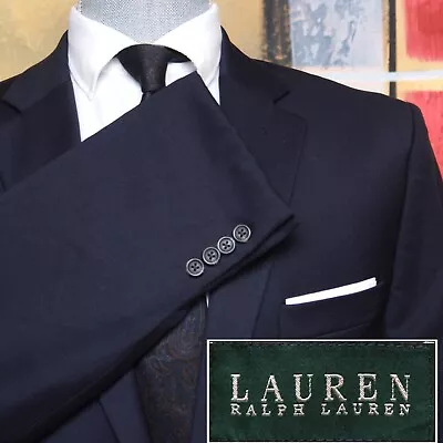 42L/44L Lauren Ralph Lauren Men's Sport Coat Blazer Jacket Navy D010067 • $49.95