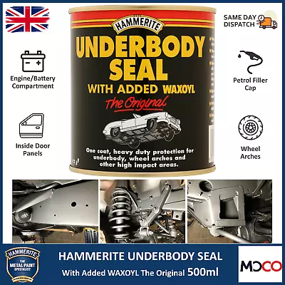 Hammerite Underbody Seal Aerosol Added Waxoyl Heavy Duty Metal Paint Non Drip • £10.79