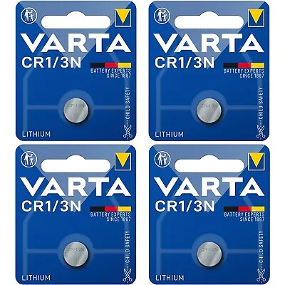 4 X VARTA 1/3N CR1 Lithium Batteries 3V - 2L76 2LR76 CR11108 DL1/3N K58L CR1/3N • £18.79