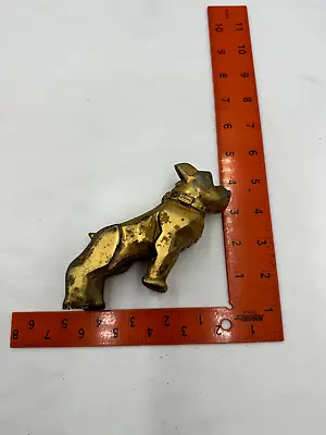 VINTAGE MACK TRUCK Gold BULL DOG  HOOD ORNAMENT Patent 87931 ORIGINAL • $84.99