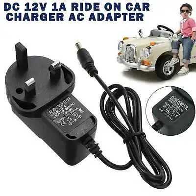 UK Plug 12V 1A Battery Charger Universal For Kids Toy Car Jeep Electric Ride On • £4.79