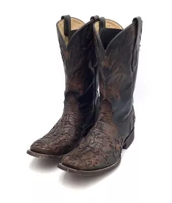 Corral Men's Brown Mid-Calf Square Toe Cowboy Western Boots - Size 10.5 • $26