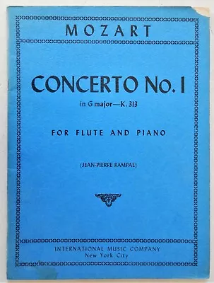 Mozart Concerto No. 1 G Major K.313 For Flute And Piano Rampal Sheet Music 1960 • $9.99