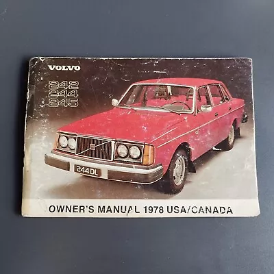 English Text. . Owner's Manual. Volvo 240 Series . Model Year 1978 USA / Canada. • $60