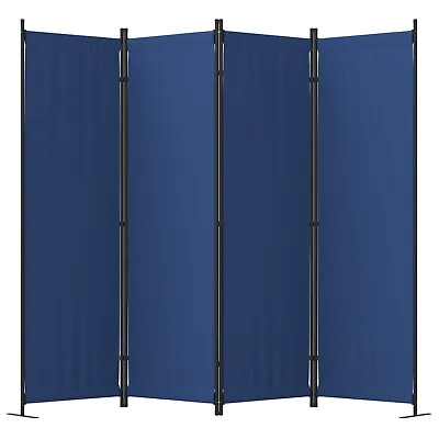 4 Panel Room Divider Privacy Partition Screen Freestand For Office Home Blue • $45.99