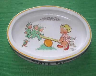 £113.44 • Buy C1930 Art Deco Shelley See Saw Boo Boo's Baby Bowl Mabel Lucie Attwell