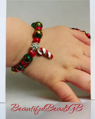 Candy Cane Toddler Christmas Eve Bracelet • £4.99