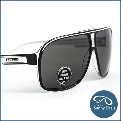 $175 • Buy NEW Carrera Grand Prix 2 Polarised Black Crystal White Grey (7C5) Sunglasses