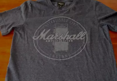 LICENSED Marshall 1962 Amplification England Guitar Amp GRAY T Shirt Men SZ MED • $9.50