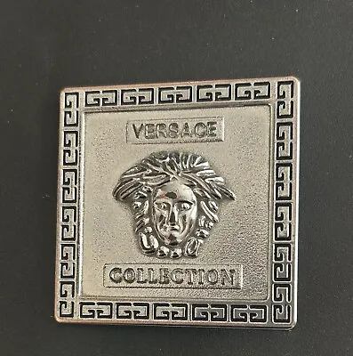 VERSACE COLLECTION  Fragment Pin Brooch Charm Silver Tone Used • $59.76