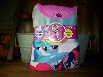 My Little Pony Girls 2 Piece Flannel Pajama Sleep Set Size 7-8 Long Sleeve New • $17.99