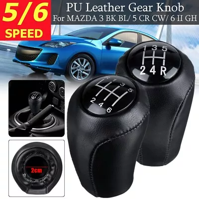 1pc 5/6 Speed Manual Gear Stick Shift Knob Lever For MAZDA 3 BK BL CX-7 ER Black • $12.21