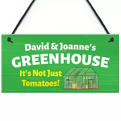 Personalised Greenhouse Signs Garden Signs For Outside Garden Plaque Shed Signs • £5.99