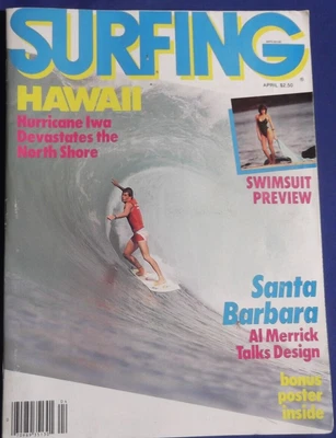 £17.85 • Buy Surfing Magazine-april 1983-shaun Tomson Sunset Beach-pipeline Poster-vintage