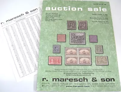 Maresch 2003 Stamp Auction Catalog W Prices Realized Canada British Commonwealth • $11.39