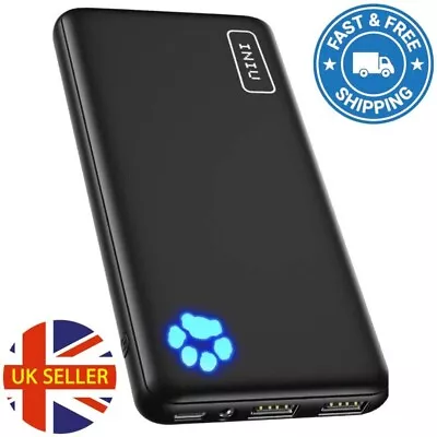 Portable Charger Power Bank Ultra Slim USB C 10000mAh For IPhone Samsung • £17.99