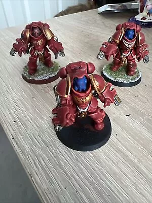 Warhammer 40k Army Space Marines Blood Angels Aggressors X3 Amateur Painted • £39.99