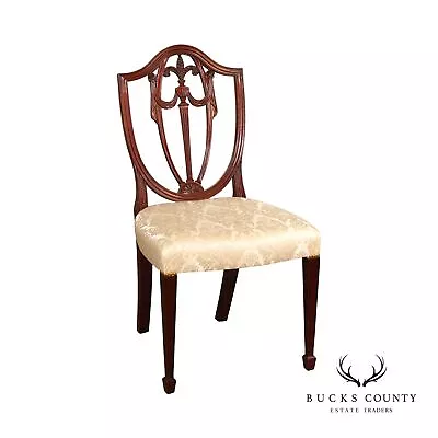 Kindel Hepplewhite Style Mahogany Shield Back Dining Side Chair • $695