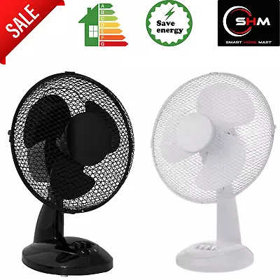 16  Inche Room Desk Fan Oscillating Home Office Cooling Electric Fast 3 Speed • £22.49