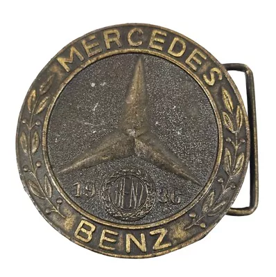 Vintage Mercedes Benz Round Belt Buckle • $29.99