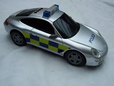 Rare Tesco Lights And Sounds Porsche 911 UK Model Police Car. Friction Drive. • $9.87