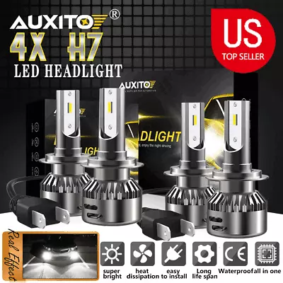 2Pair H7 18000LM 120W LED Headlight Kit High Low  Light Bulbs 6000K Xenon White • $38.99