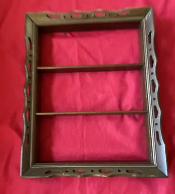 Vintage Open On Back Wood Shadow Box Frame With Shelves • $33