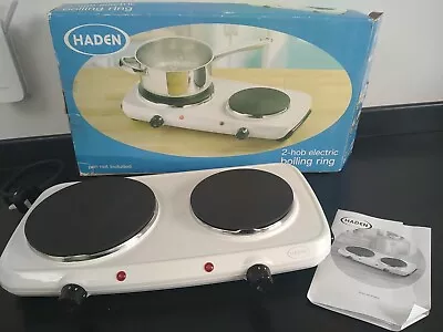 2 Ring Ceramic Hob Electric Plug In. Boiling Rins Haden Camping /Home Portable  • £19