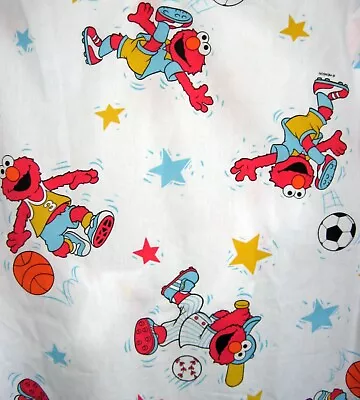 Sesame Street Elmo Fitted Top Crib/toddler Bed Sheet Soccer Baseball Basketball  • $20