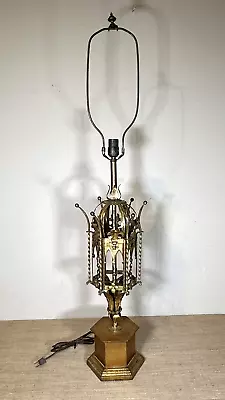 Frederick Cooper VTG Hollywood Regency French Gothic Metal Table Lamp 45  Tall • $60