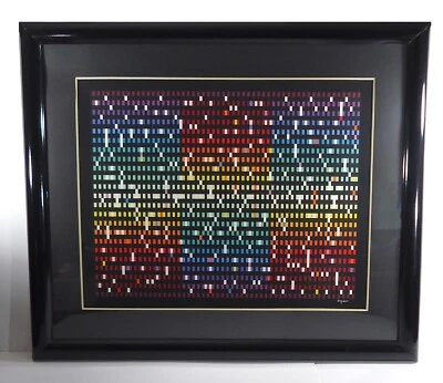 $4500 • Buy 1990 Yaacov Agam NER (Eternal Light) Signed, Numbered H.C. 1/9, Framed Serigraph