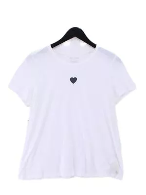 Marc O'Polo Women's T-Shirt S White 100% Cotton Short Sleeve Crew Neck Basic • £88