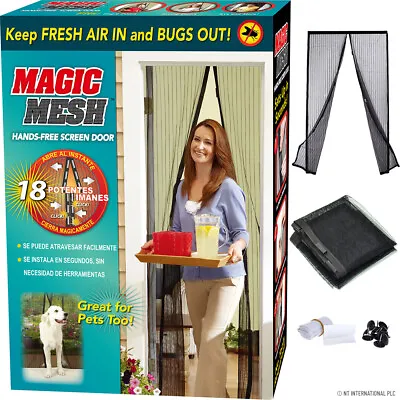 Magic Curtain Door Mesh Magnetic Fastening Mosquito Fly Bug Insect Net Screen • £4.49