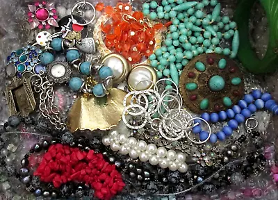 Huge VTG To Now Costume Jewelry Lot Wear Craft Harvest  10LBS See All Photos • $68