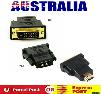 NEW HDMI To DVI Female & Male Converter Socket Cable Adapter Plug For HDTV AUS • $8.49